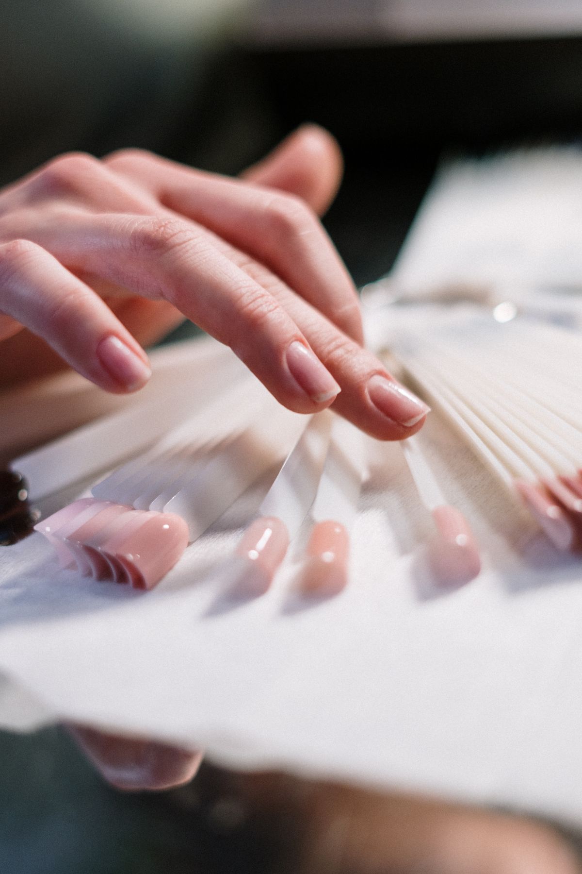 A fresh nude manicure